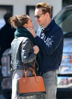 Michael Fassbender and Alicia Vikander kissing in New York L