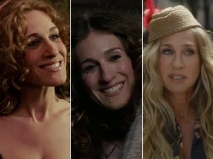 Sarah Jessica Parker in the first vs. last episode of "Sex and the...