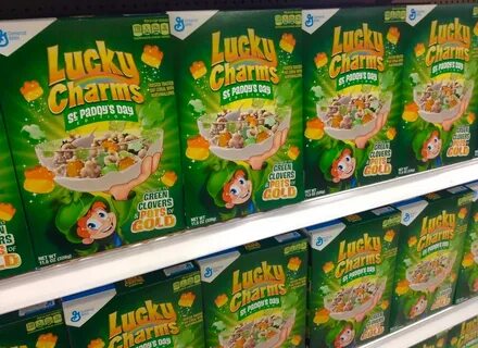 Lucky Charms Lucky Charms, General Mills Cereal, St. Paddy. 