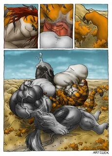Furry Muscle Growth Comic