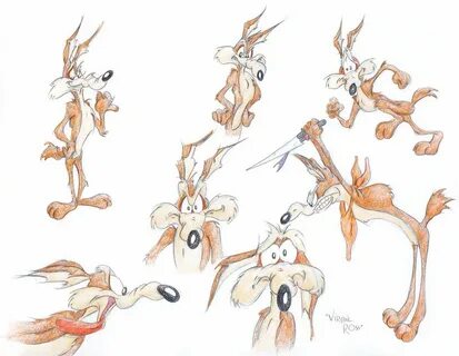 Virgil Ross Model Drawing Of Wile E Coyote Cartoon art style