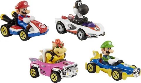 Hot Wheels Mario Kart mini-véhicules Mario échelle 1:64 joue