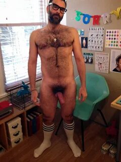 Naked men with pubic hair