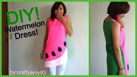 DIY Watermelon Dress/Costume Tutorial (Halloween) - YouTube