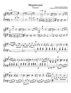 Megalovania - Piano Version Sheet music for Piano (Solo) Mus