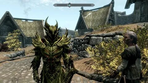 golden elven armour and weapons at skyrim nexus mods and com