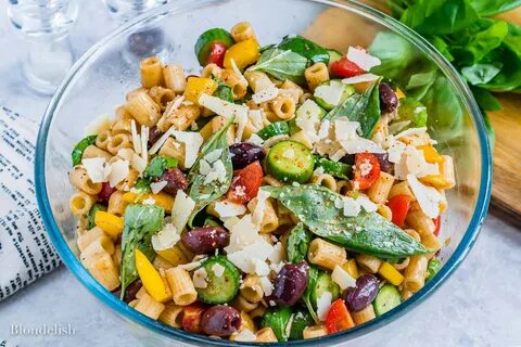 Healthy and Easy Mediterranean Pasta Salad