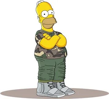 Homer Simpson In The Adidas Yeezy Boost - Homer Simpson Supr