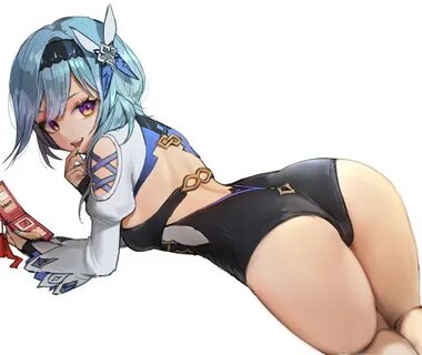 Safebooru - 1girl :p absurdres aqua hair ass backless leotar