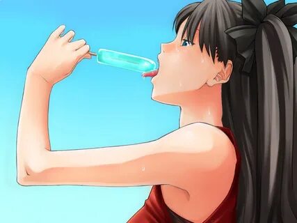 2D Ice Cream Licking Obscene Mouth Beautiful Girl Image 55 P