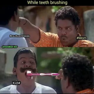 While teeth brushing meme - Tamil Memes