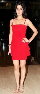 Hindi Actress Katrina Kaif Leg Show Photos In Red dress Red 