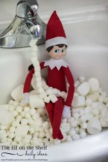 Elf on the Shelf Ideas Elf Marshmallow Bath