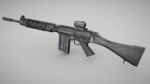 FN FAL "Tactical" - Buy Royalty Free 3D model by Stefan Engd