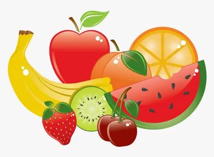 Fruits Clipart Collage - Fresh Fruits Clipart, HD Png Downlo