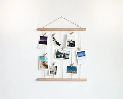 Photo Hanger / Photo Wall Display with Mini Clothespins / Et