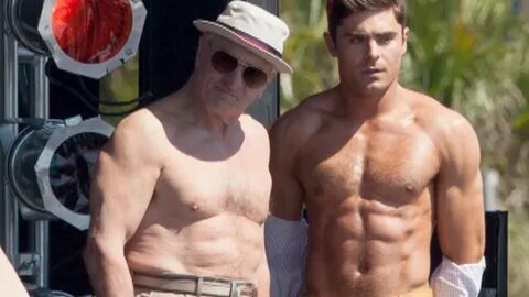Zac Efron and Robert De Niro Go Shirtless, Flex Their Muscle