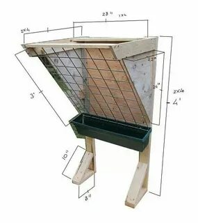 Hay feeder and bunk for inside Goat feeder, Hay feeder for h