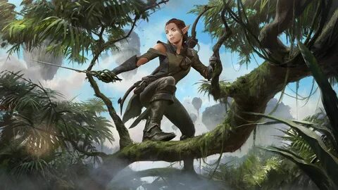 Nissa, Vastwood Seer, Wesley Burt Concept art world, Charact