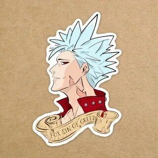 Ban Fox Sin Of Greed Seven Deadly Sins Stickers Seven deadly