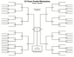 53 Team Double Elimination Printable Tournament Bracket