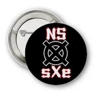значок "NS SXE" / Магазин правых маек и сувениров "Агарта".