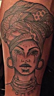 Black Queen tattoo African queen tattoo, African warrior tat
