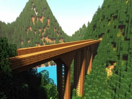 r/minecraft: A simple mountain bridge. Minecraft, Minecraft 