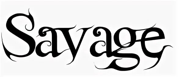 "Savage" - tattoo script, download free scetch