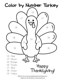 color-by-number-turkey.pdf - Google Drive Thanksgiving presc