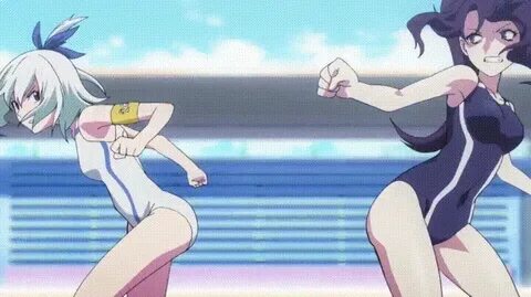 Гифка anime boobs keijo аниме гиф картинка, скачать анимиров