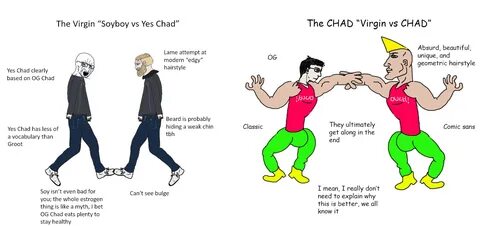 Virgin Vs Yes Chad Meme Template - Mundodop