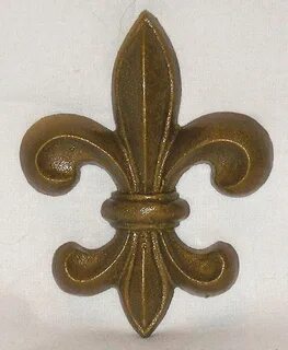 Item 484 - over 9" H, great extra large fleur di lis drapery