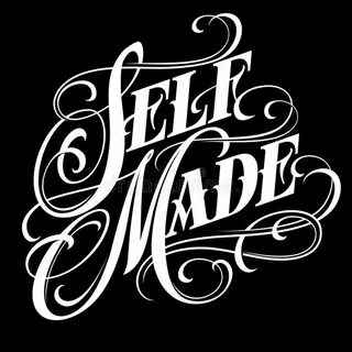 Illustration about Self made - elegant calligraphic letterin