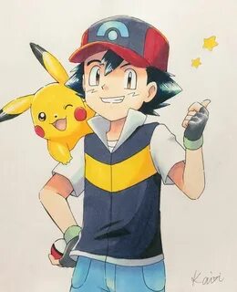 Ash Ketchum and his Pikachu Art by crystal_hakuryu from Twit