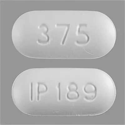 IP 189 375 Pill (White/Elliptical/Oval) - Pill Identifier - 