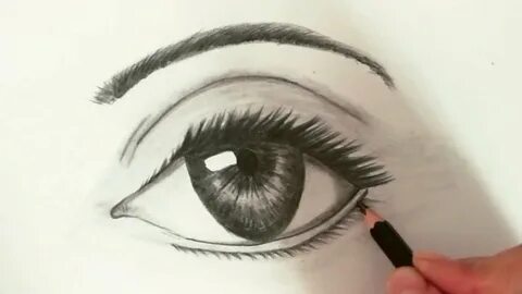How to draw almond eyes with pencil step by step pencil sket