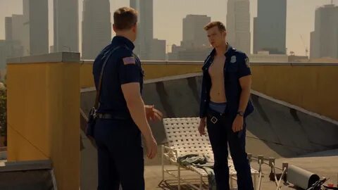 ausCAPS: Oliver Stark shirtless in 9-1-1 1-01 "Pilot"