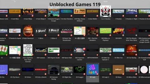 Unblocked Games 119, How To Play Games Through Unblocked Gam