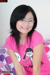 Asian Coed in Pink Shirt Coed Cherry