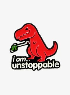 T-Rex Unstoppable Enamel Pin Enamel pins, Enamel pin funny, 