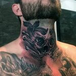 Image result for mens throat tattoo Throat tattoo, Neck tatt