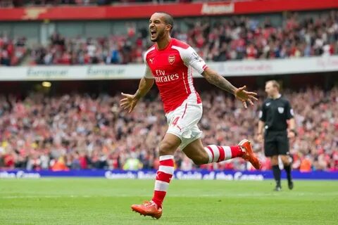 Theo Walcott celebrates goal against West Brom - ABC News (A