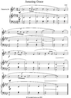 clarinet amazing grace sheet music - 8notes.com