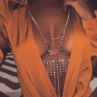 Купить Silver Gold Rhinestone Body Chain Necklace Breast Che