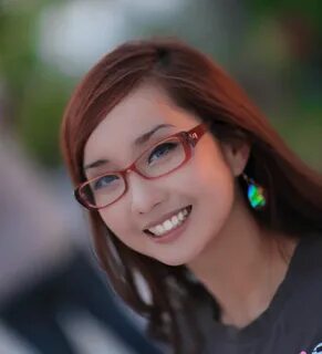brunettes women glasses asians earrings depth of field alodi