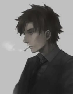 Safebooru - cigarette emiya kiritsugu facial hair fate/stay 