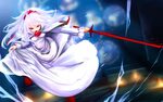 Wallpaper : illustration, long hair, white hair, anime girls
