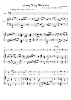 Spooky Scary Skeletons sheet music for Piano, Voice download