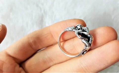 STERLING SILVER 925 Erotic Ring Kama Sutra Sexy Ring SEX Lov